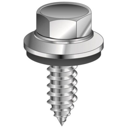 Ejot 810211 Byggskrue med gummitetning, for lettbjelke, 250-pakning 6,3 x 19 mm