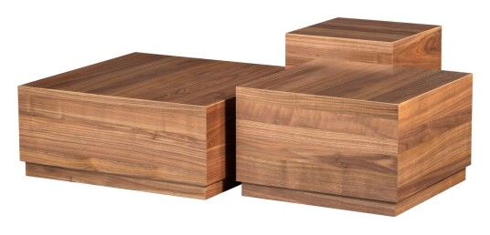 Woood EE - De Eekhoorn Pim Sidebord, Sett med 3, Valnøtt MDF Unoliving 1533399-04-0 1690183-02-0
