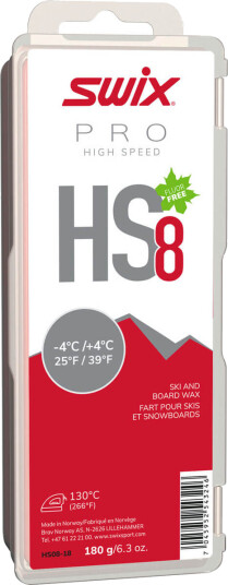 Swix Hs8 Red, -4°c/+4°c, 180g Swix Hs8 Red, -4°c/+4°c, 180g