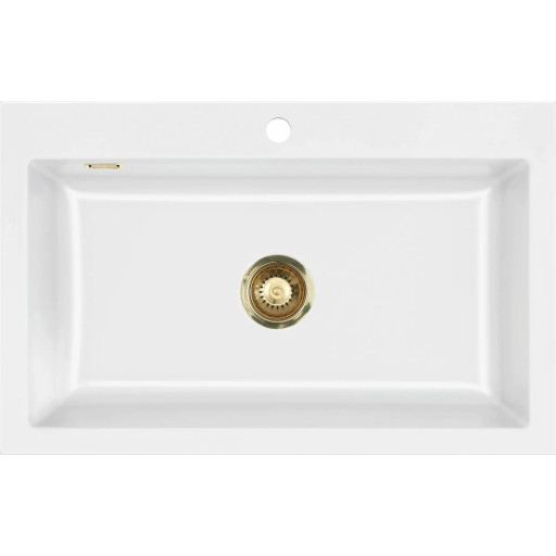 Lavabo Mera 80 kjøkkenvask 80x51 cm, blank hvit