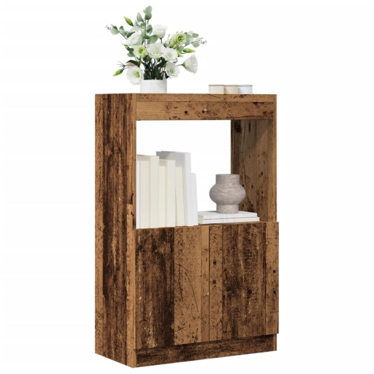 Highboard gammelt tre 63x33x100 cm konstruert tre