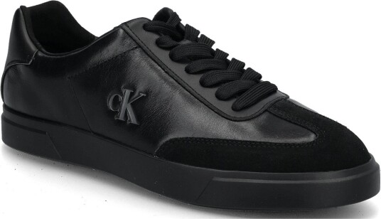 Calvin Klein Low Pro Cups Wingt Text Lth Sue BLACK GRANITE GREY 40 x 40