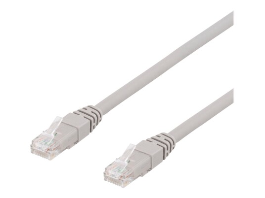 Deltaco Cat6A koblingskabel 50 m RJ-45 grå U/UTP