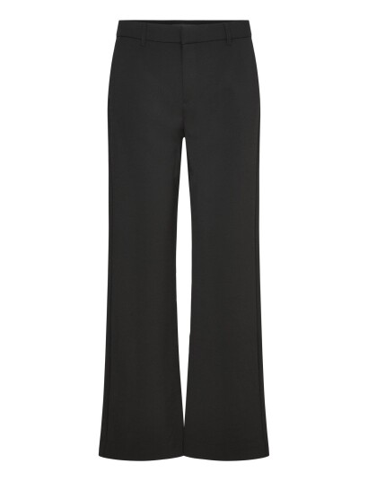 Gina Tricot Straight Regular Trousers Black 36
