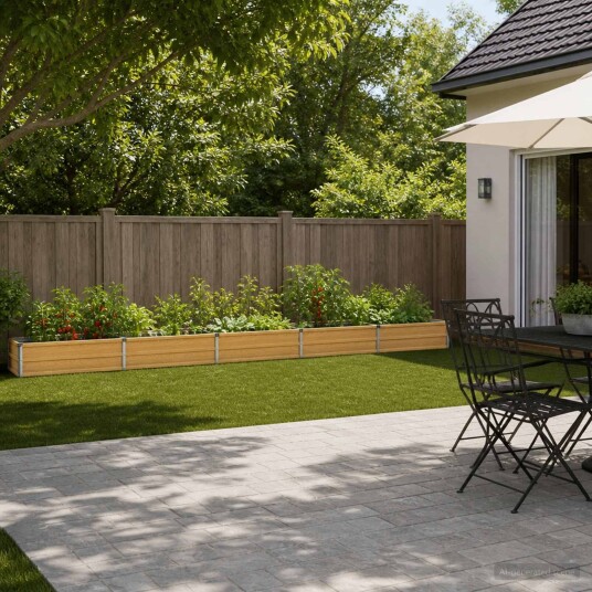 vidaXL Hevet Hagebed Naturlig 400 x 40 x 24 cm kaldvalset stål