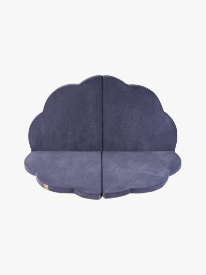 Meowbaby Foam Sammenleggbar Leketeppe Fløyel 160x160 Blågrå Meowbaby Foam Sammenleggbar Leketeppe Fløyel 160x160 Blågrå