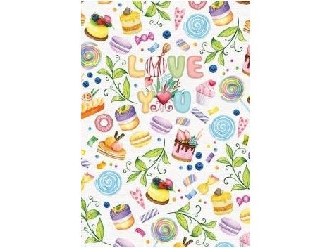 Fresh Frisk Dekorativ Notatbok 143x210 96K Rutete Søtsaker