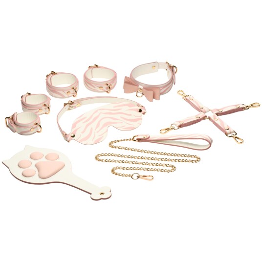 Master Series Pink Kitty Bondagesett - Hvit