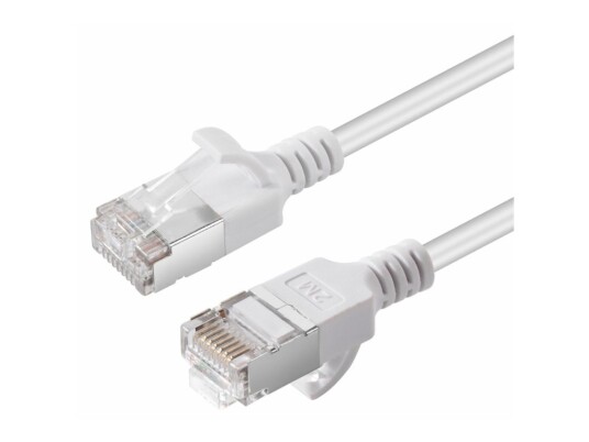 Microconnect Nettverkskabel Rj 45 Hann Til Rj 45 Hann 15 Cm U/Ftp Cat 6A Halogenfri Uten Hindringer Slank Hvit CAT6A U FTP SLIM LSZH 0.15M