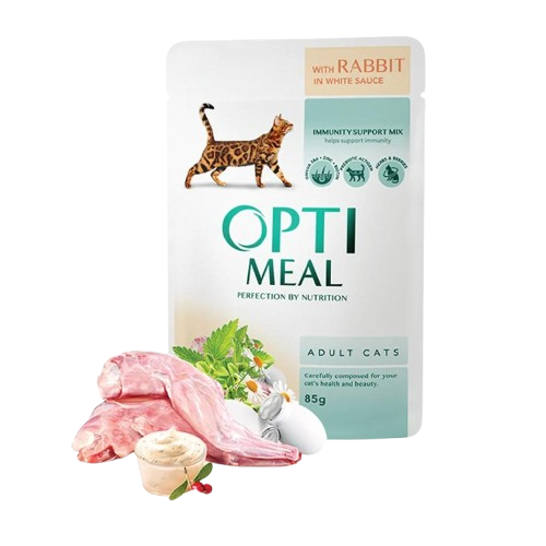 Adult & Senior Rabbit In Gravy Våtfôr Til Katt 12 X 85 G Katt Kattefôr Våtfôr Optimeal