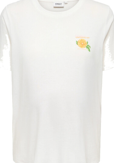 ONLY Maternity T skjorte Milla Cloud Dancer Lemonade