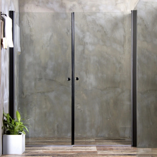 Bathlife Allsidig Dusjnisje 80x80 cm Sort Matt/Klart Glass Bathlife Allsidig Dusjnisje 80x80 cm Sort Matt/Klart Glass
