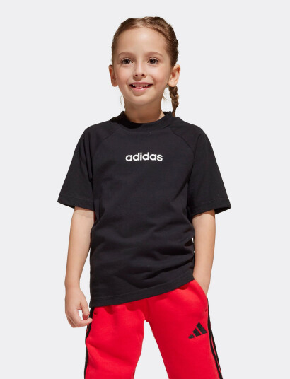 adidas Sportswear Lk Lin Tee 160 - Black - 116 adidas Sportswear Lk Lin Tee 160 - Black - 116