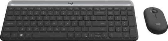 Logitech Slim Wireless Combo MK470 Tastatur & Mussett Belgisk Grå 920-009194