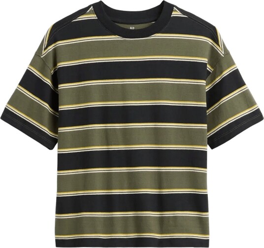 GAP Kids Heavyweight Oversized T Shirt From The Gap Collection GREEN STRIPE 164/176
