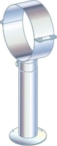 Metalbestos skorstein Ø 350 mm røykrørsstøtte gulv