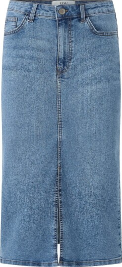 JDY   Denim skjørt jdyMoon MW Midi Slit Skirt Dnm   Blå