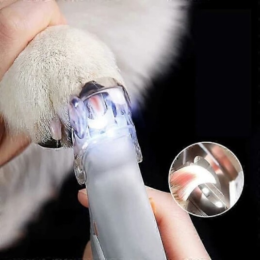 Kloklipper for Hund og Katt med LED-lys og Forstørrelsesglass