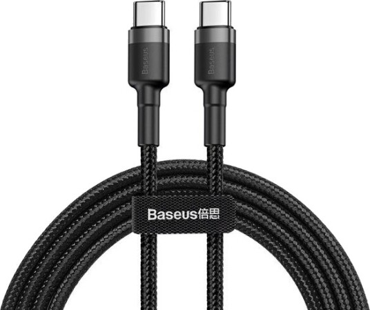 Baseus Cafule 2m USB-C Kabel 3A 60W Gråsvart