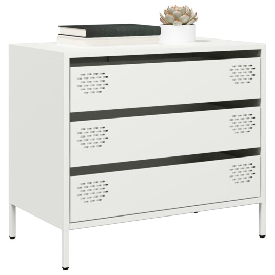 Skjenk hvit 68x39x58,5 cm kaldvalset stål 8721102930546