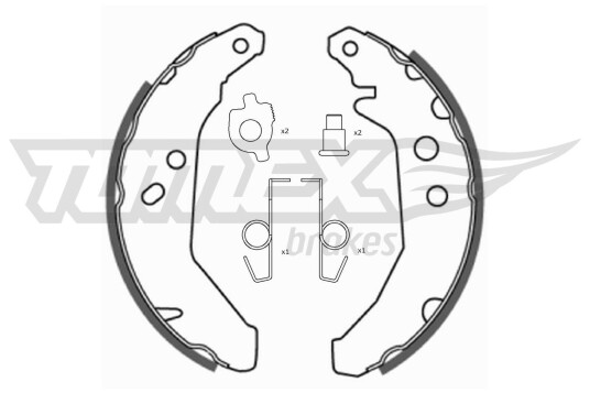 Bremsesko sett TOMEX Brakes TX 20 66 Bremsesko sett TOMEX Brakes TX 20 66