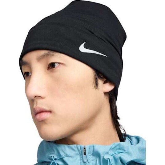 Nike Peak Dri FIT Cuffed Running Beanie Black/Silver OS