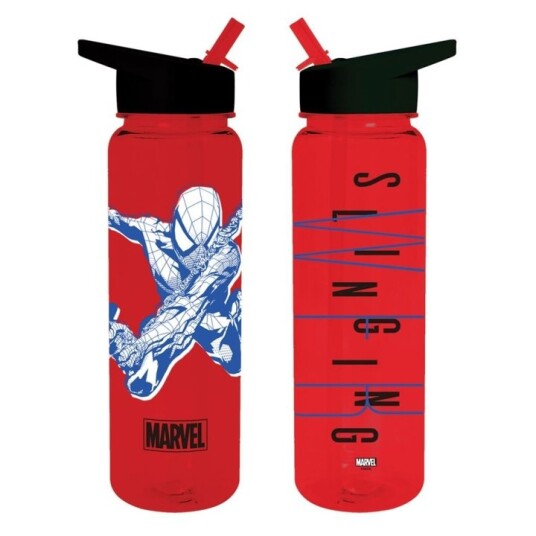 Spider-Man Drikkeflaske 700ml Plast - Edderkoppmannen Slynge Gadget