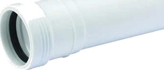 Wavin Wafix 50mm Avløpsrør PP 1 Meter Hvit
