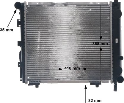 Radiator, motorkjøling MAHLE CR 275 000S Radiator, motorkjøling MAHLE CR 275 000S