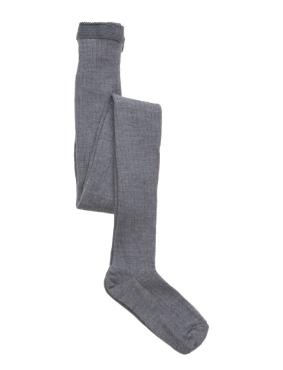 MP 128 Wool Rib Tights 491 Grey Melange 160