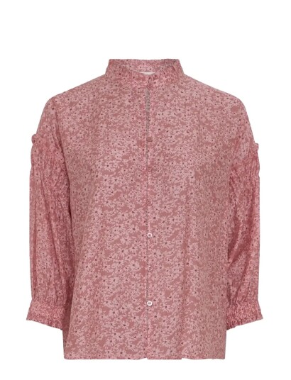 MSCH Copenhagen Mschseraphina 3/4 Shirt Aop   Pink   S/M