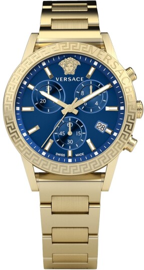 Versace Dameklokke VEKB00722 Sport Tech Blå/Gulltonet stål Ø40 mm