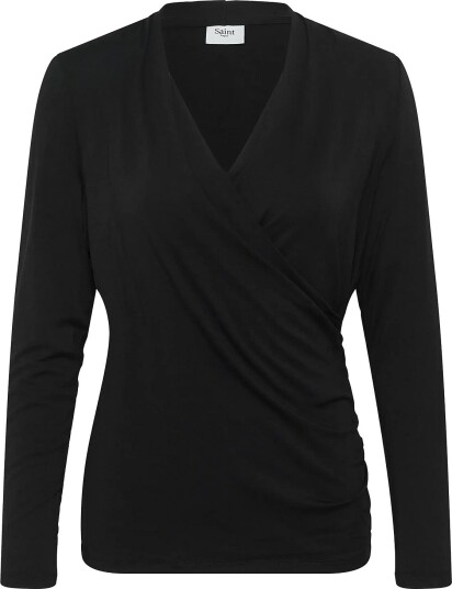 Saint Tropez Viggasz Wrap Blouse BLACK XL