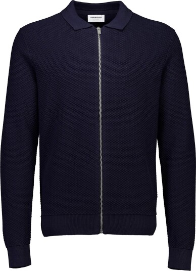 Lindbergh Structure L/S Polo Zip Cardigan NAVY XXL