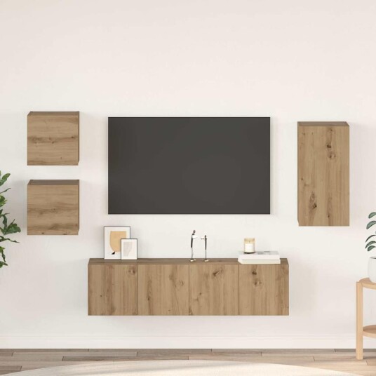 TV benksett 5 pcs artisan eik 30.5 x 30 x 60 cm Konstruert tre