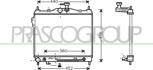 PRASCO HN330R004 Radiator motorkjøling