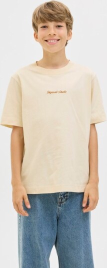 Jack & Jones Junior Antique White Jornorrebro Emb Tee Ss Cn Noos Jnr 128
