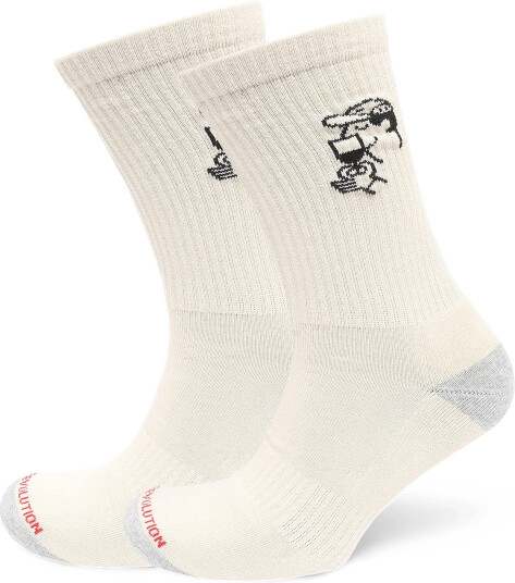 Revolution Jaquard Crew Sock Cream ONE SIZE
