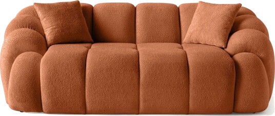 Octavio 2 seters sofa 199x70x80 cm Flis rød