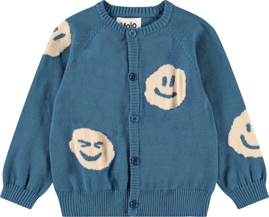 Molo Cardigan Strikk Brody Lagoa Molo 1 år (80) Cardigan Blå