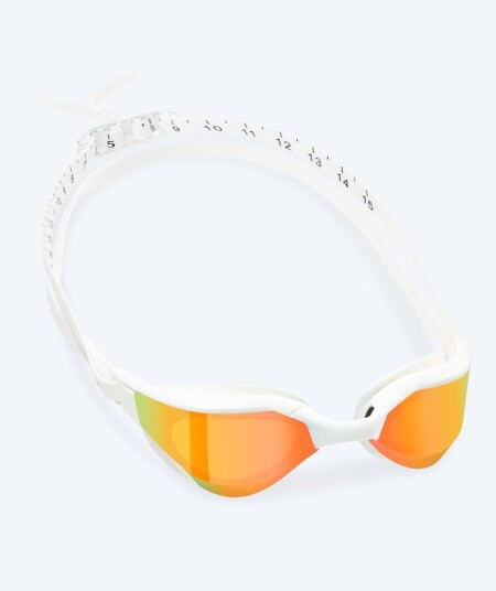 Watery svømmebriller Instinct Ultra Mirror Hvit/gull Konkurranse / trening svømmebriller Watery svømmebriller Instinct Ultra Mirror Hvit/gull Konkurranse / trening svømmebriller