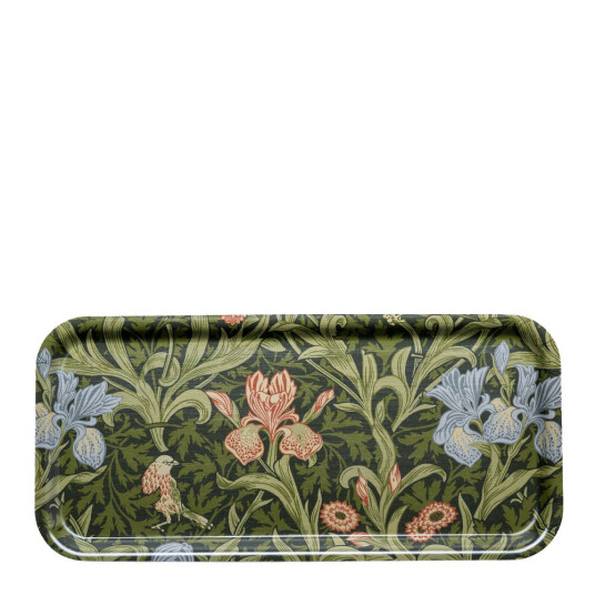 William Morris   Iris rektangulær brett 32x15 cm grønn