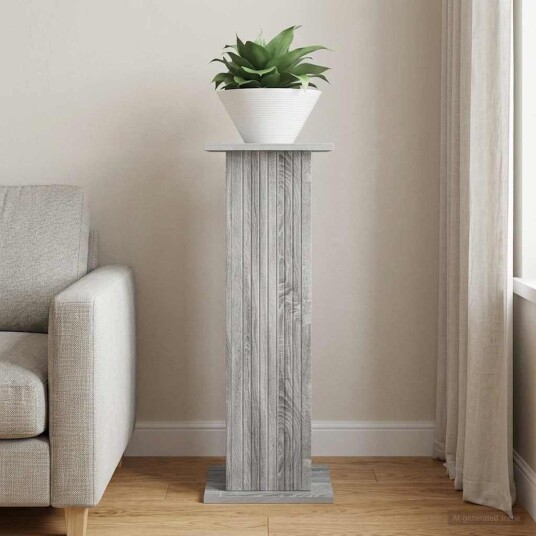 vidaXL Planteholder Grå sonoma 30,5 x 30 x 80,5 cm Konstruert tre