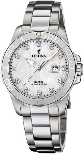 Festina Dameklokke F20503 1 Boyfriend Hvit/Stål Ø34.5 mm Festina Dameklokke F20503 1 Boyfriend Hvit/Stål Ø34.5 mm