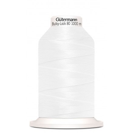 Gütermann Bulky Lock 80 Sytråd Polyester 800 Hvit 1000m