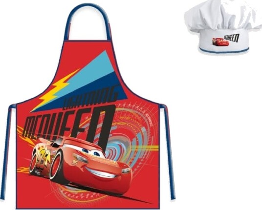 Disney Cars Lightning barnförkläde 2 delat set Disney Cars Lightning barnförkläde 2 delat set