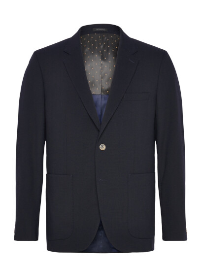 Lindbergh Black Wool Mix Superflex Blazer - Navy - 50