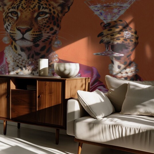 Tapet   Leopard Glam Art