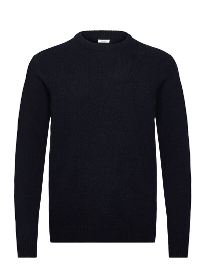 Lindbergh Lambswool O-Neck Knit - Navy - XXL