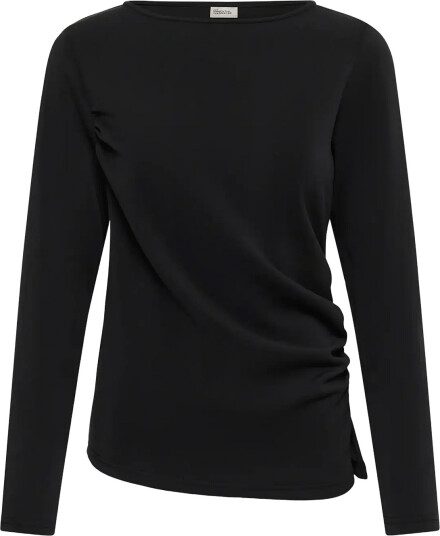 My Essential Wardrobe Mwhelle Asymmetric Blouse   Black   XL
